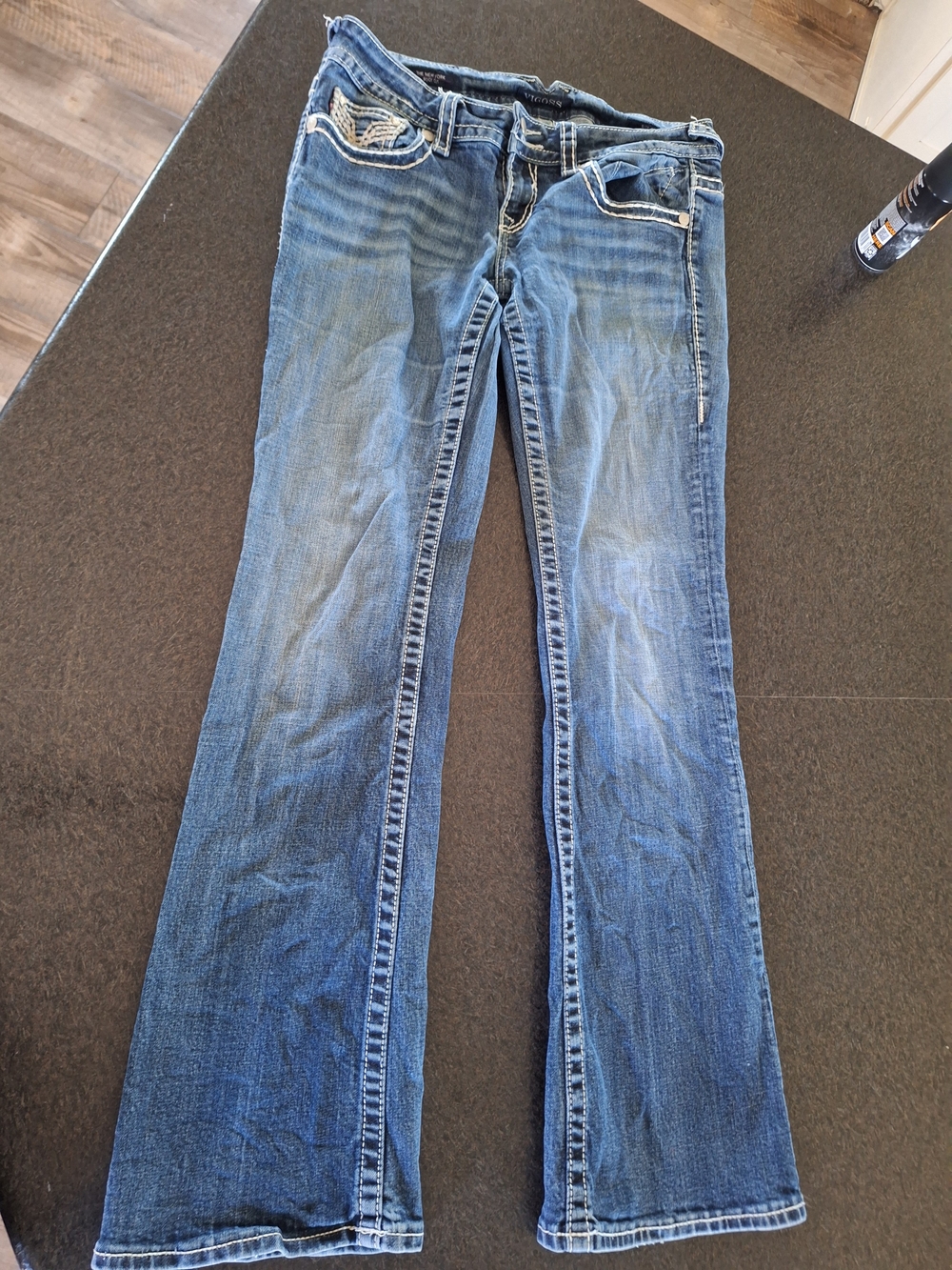 Vigoss Women's Faded Blue Bootcut Jeans, Size 10